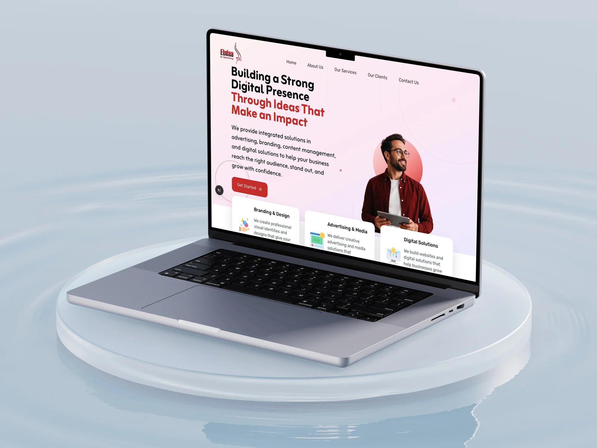 Ebdaa Advertising Website project preview